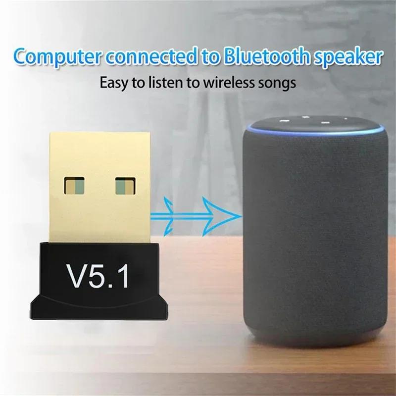 2 шт. мини-USB Bluetooth 5 1 адаптер для ПК ноутбука мыши клавиатуры планшета телефона