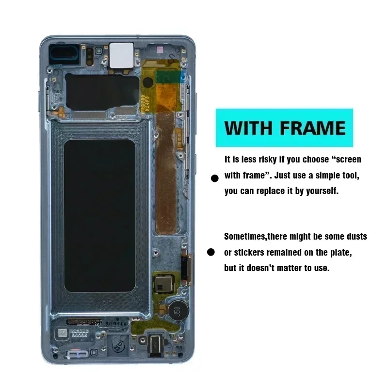 Фото 100% AMOLED S10 + ЖК-дисплей для SAMSUNG Galaxy S10 Plus, дисплей G975 G9750 SM-G975F/DS G975FN G975U, дигитайзер сенсорного экрана в сборе №2