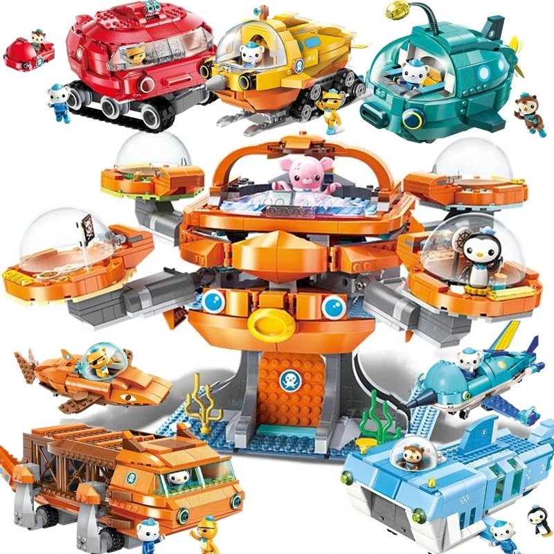 

Ideas City The Octopus Octopod Octonauts Doctor Cartoon Building Blocks Model Sets Kids Kits
