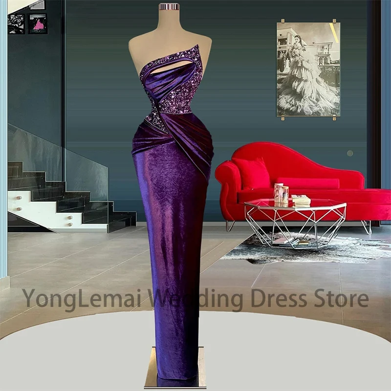 

Женское вечернее платье-русалка, винтажное бархатное платье для выпускного вечера, коктейльное платье для свадебной вечеринки, зима