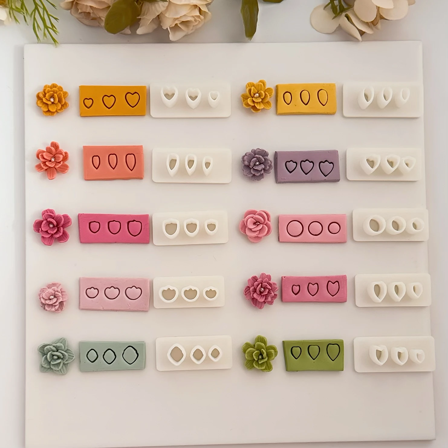 Мини-лепесток цветка резак для полимерной глины инструмент серьги сделай сам