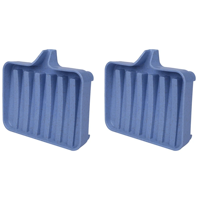 

Sponge Holder Storage Rack Drain Soap Box Tray Soapbox 2 Pcs Shower Soap Tray Tool Soap Dish Plate Holder Blue