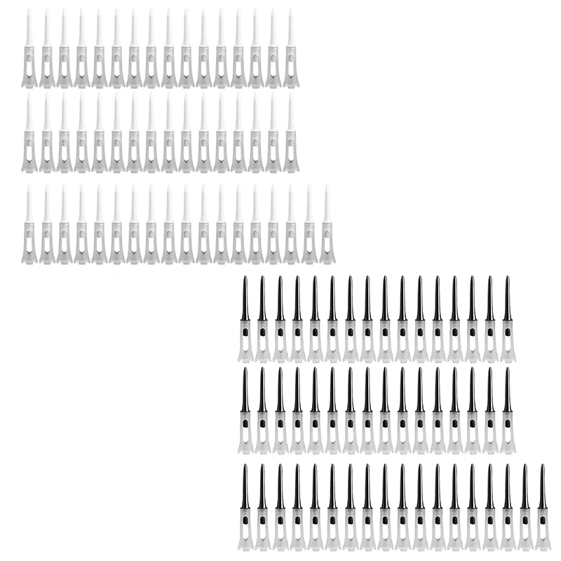 

50Pcs Golf Tee Double Layer Plastic Ball Tee Soft Low Resistance Golf Seat Golf Training Tool