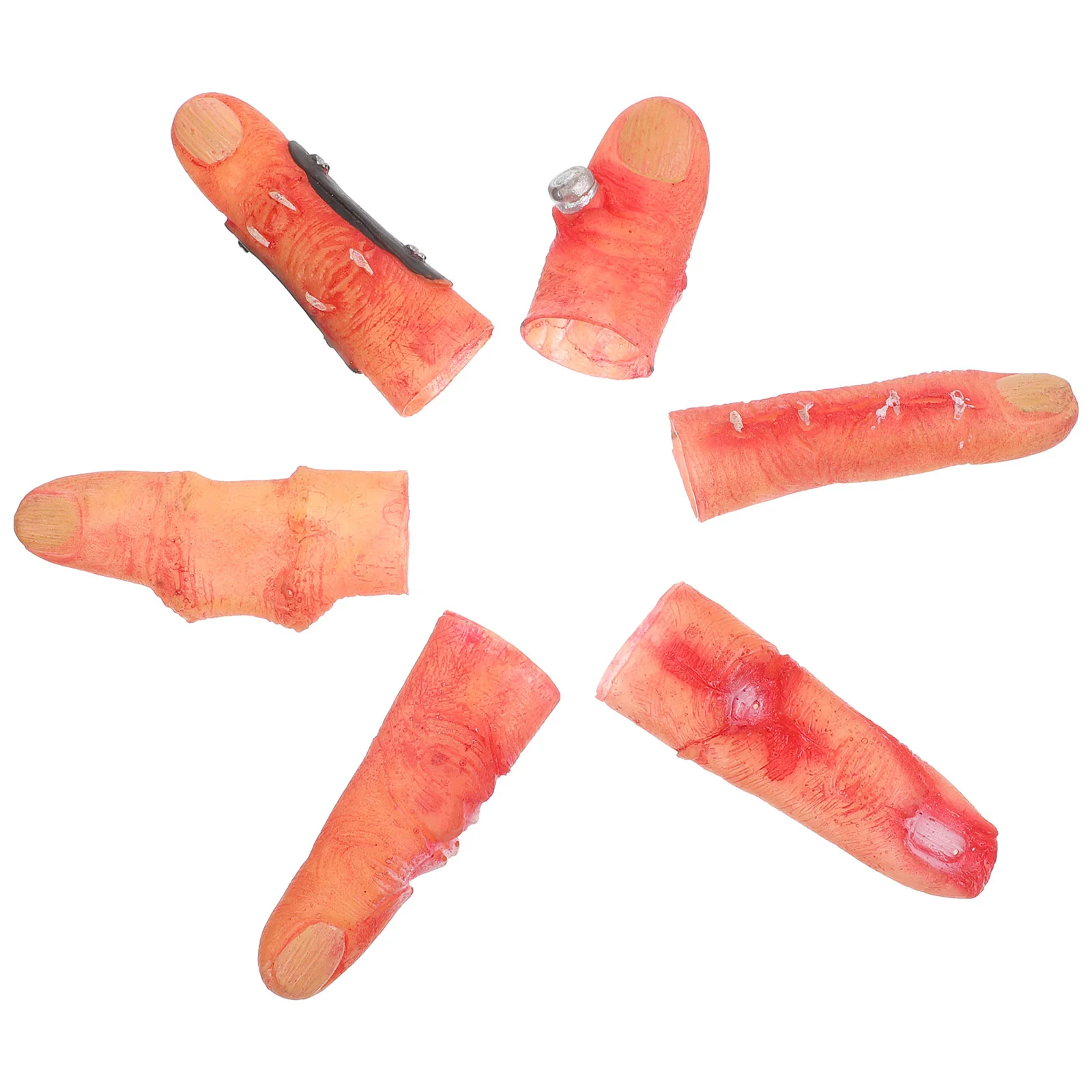 

6pcs Fake Fingers Halloween Simulation Fingers Prank Props Halloween Props