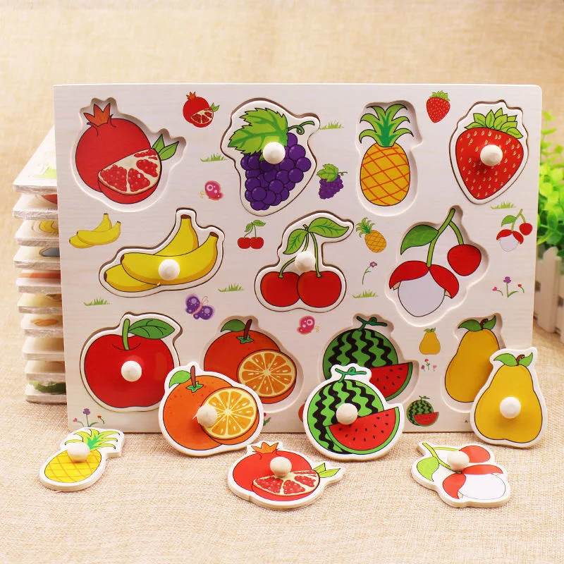 Деревянная Игрушка-головоломка Монтессори Для Детей Доска Захвата Рук