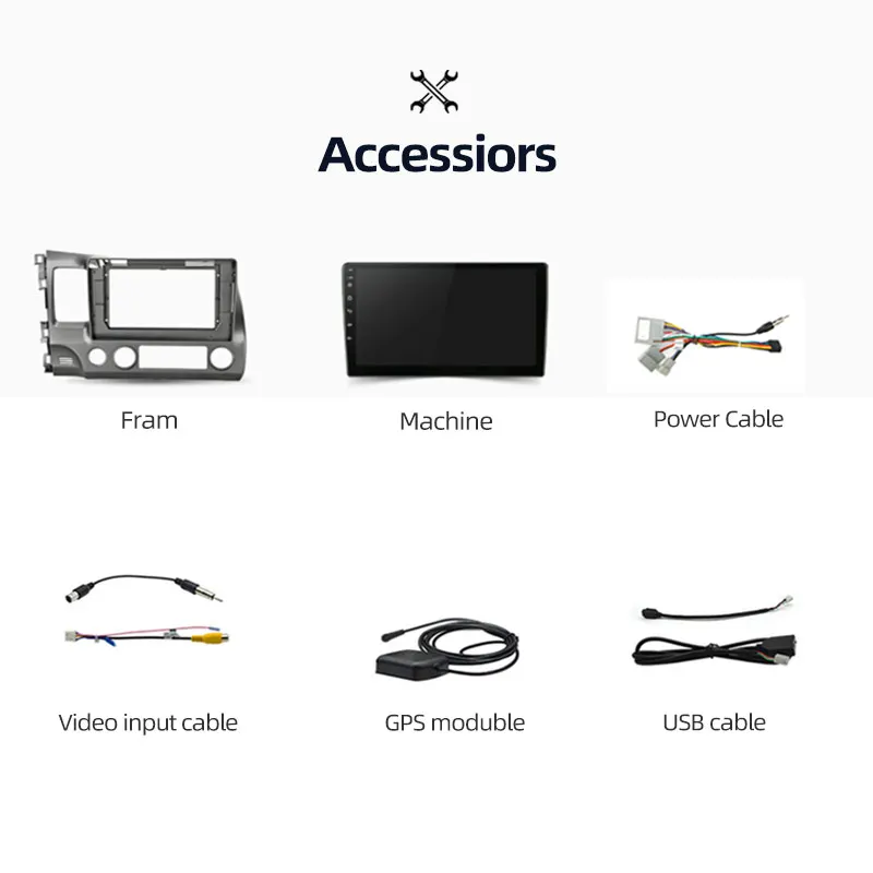 $562.17 Ruancheng Android 10 Car Stereo Radio for Honda Civic 8 2005 - 2012 Multimedia Video Player Navigation GPS 2 Din WiFi Audio DVD