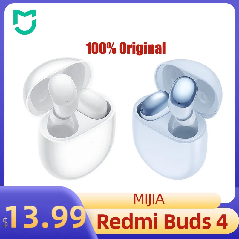 

MIJIA Xiaomi Redmi Buds 4 Wireless Bluetooth Earphone Active Noise Cancelling Gaming Headset Waterproof Sport Headphone with Mic