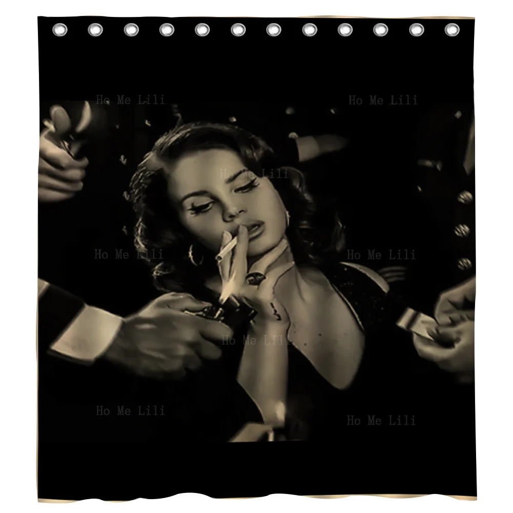 

Aidoufen Singer Lana Del Rey Vintage Born To Die Retro Shower Curtain By Ho Me Lili For Bathroom Decor