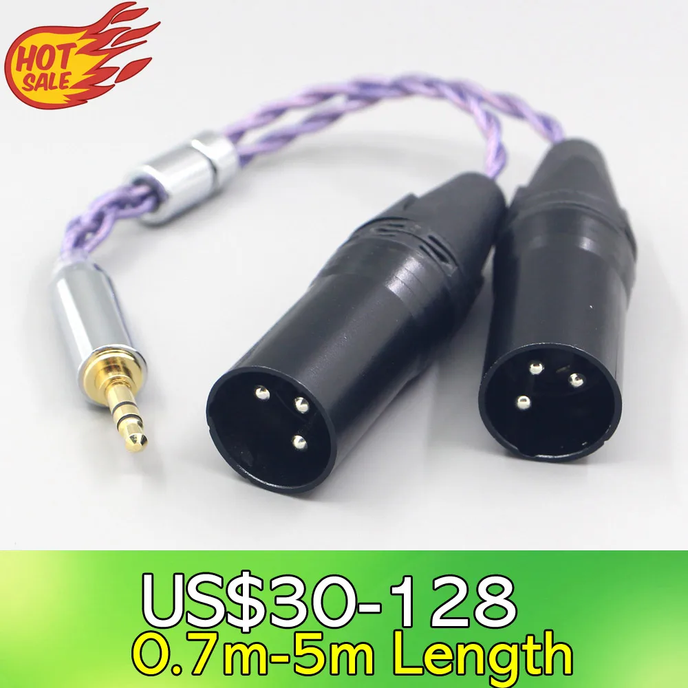 

Type2 1.8mm 140 cores litz 7N OCC Headphone Cable For 3.5m 2.5mm 4.4mm 6.5mm To Dual XLR 3 pole Male Ifi Zen Dac LN007913