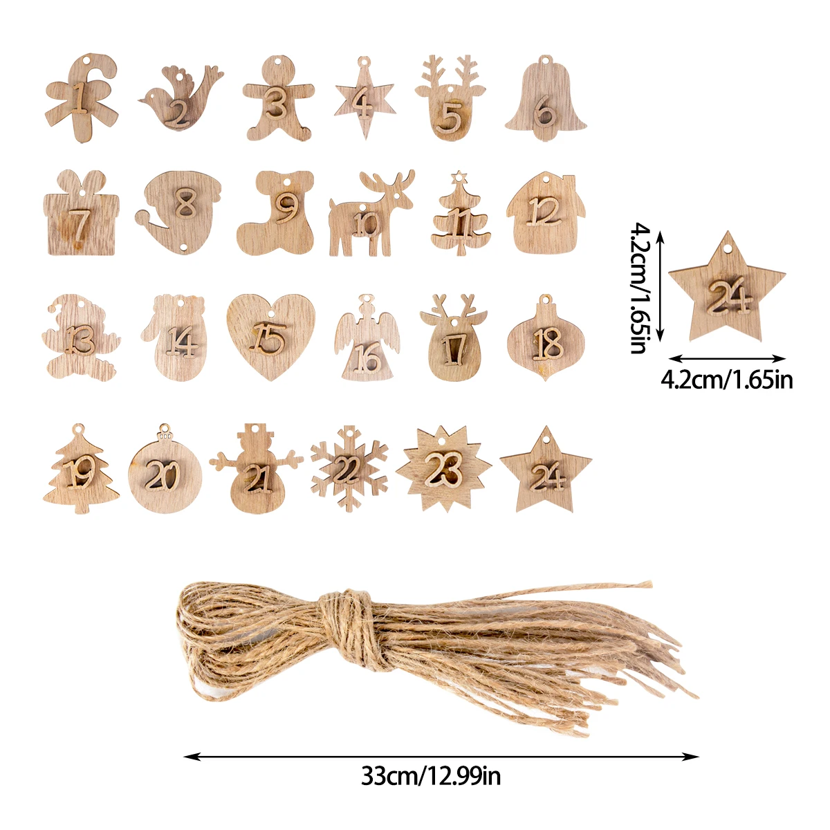 

Деревянный адвент-календарь Cyuan 24 номера