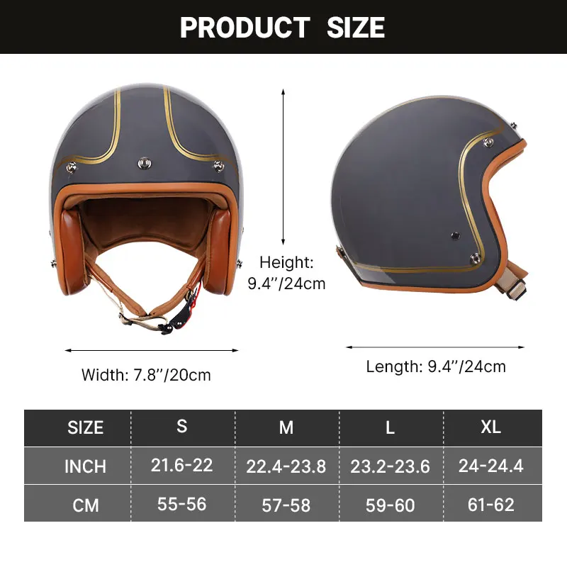 Мотоциклетные шлемы с открытым лицом в стиле ретро классический шлем горошек