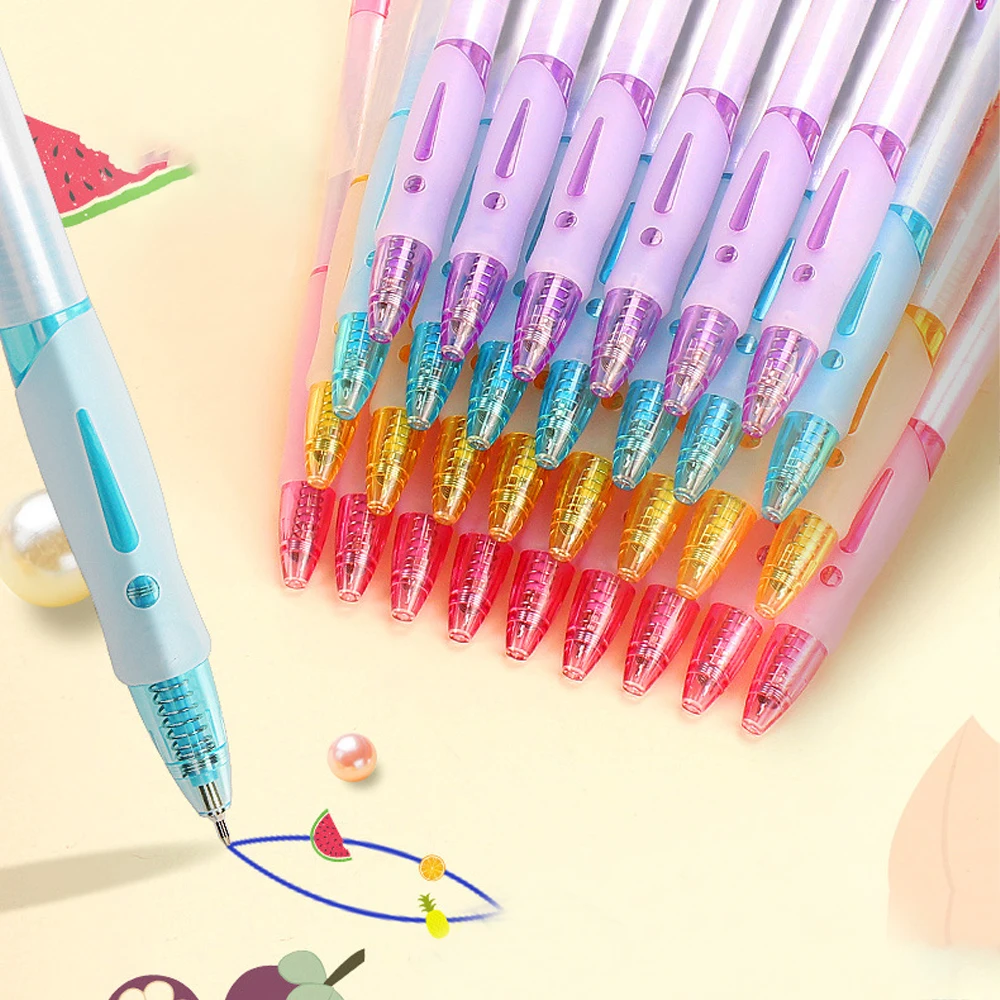 

Шариковая ручка, 4 шт., шариковая ручка с изображением серого фрукта, 0,38 мм, канцелярские товары для студентов, школы и офиса