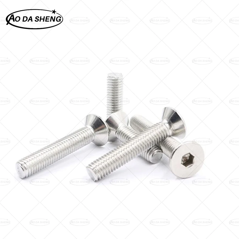 AODASHENG 10/50 шт. M2 M2.5 M3 M4 M5 DIN7991 A2 304 Шестигранная розетка из нержавеющей стали с