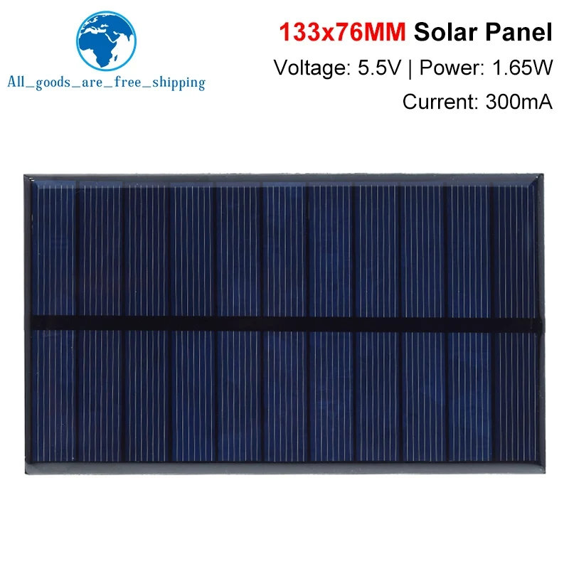 Smart Electronics Solar Panel 5.5V 300MA 1.65W DIY Small Solar Panel for Cellular Phone Charger Home Light Toy etc Solar Cell