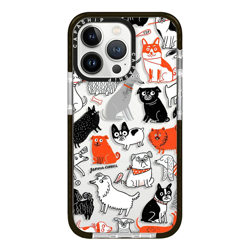 Cute Cartoon Pet Puppy Creativity Case For iPhone 16 15 14 13 12 11 Pro X XS XR Max 7 8 Plus SE Soft TPU Shockproof Back Cover