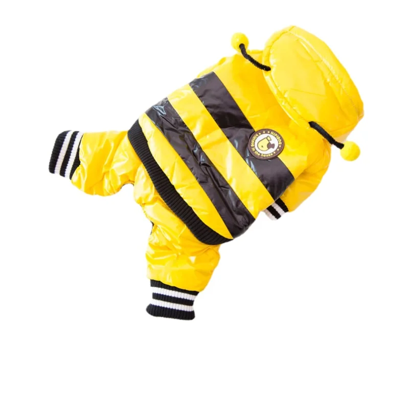 

Little Bee Style Dog Clothes Thickened Warm Jacket Down Cotton Dog Coat Four-Legged Small Pet Clothing Ropa Perro Pet Products