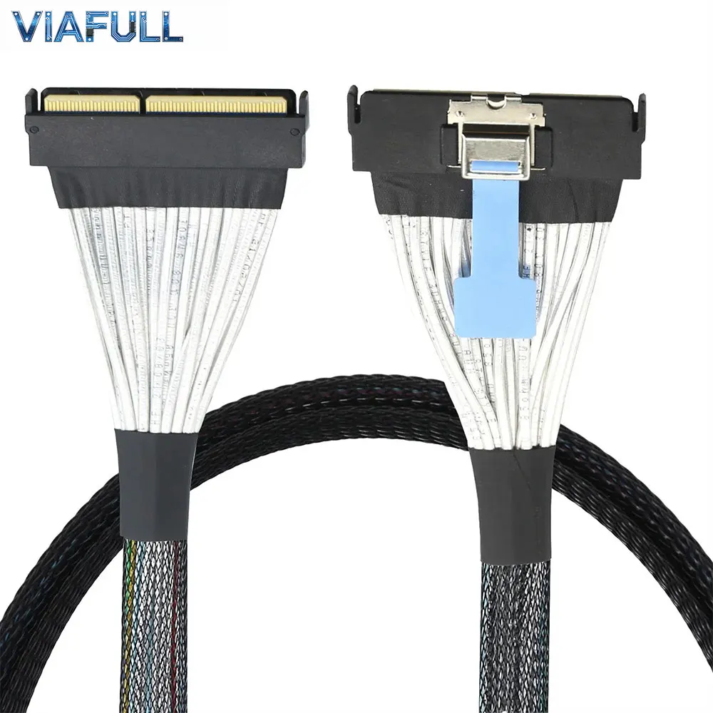 Фото Внутренний кабель MCIO 124P 16X Gen5, 0,25 м 0,5 м, для серверной задней панели NVMe, HBA к SSD с высокой пропускной способностью №2