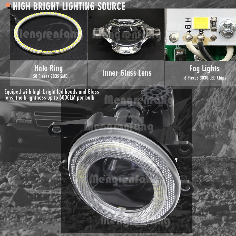 Дневные Противотуманные фары дневного света для переднего бампера автомобиля