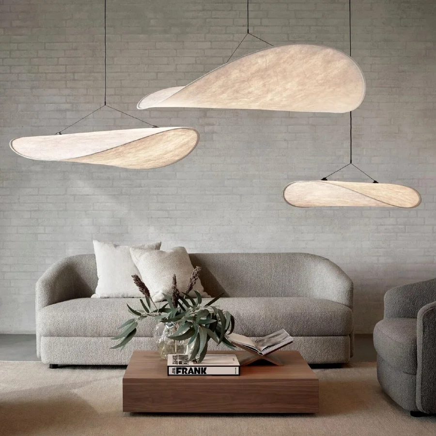 

Pendant Lamp Nordic Vertigo Chandelier LED Chandelier For Living Room Home Decor Modern Silk Fabric Lighting Tense Pendant Light