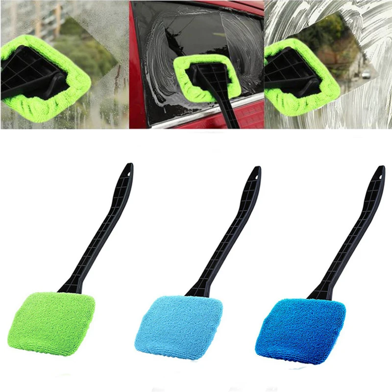 

Car Window Windshield Cleaner Brush Wiper Microfiber Cloth Auto Cleaning Wash Brush With Long Handle Car Accessories