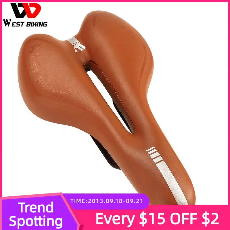 WEST BIKING MTB Comfort Saddle Gel Foam Painless Cycling Sea
