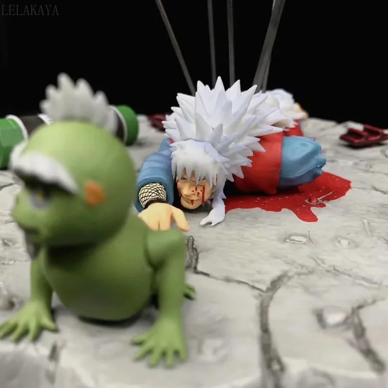 

New Anime Shipp Ud The Death of Jiraiya Gama Sennin Ero-sennin GK Statue PVC Action Figure Model Collectible Toys Doll