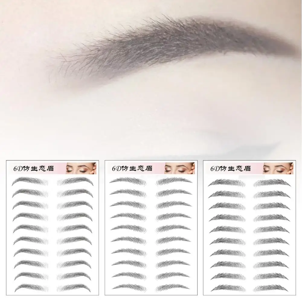 

6D Hair Like Eyebrows Makeup Waterproof Eyebrow Tattoo Sticker Lasting Natural Fake Eyebrow Lamination Cosmetics