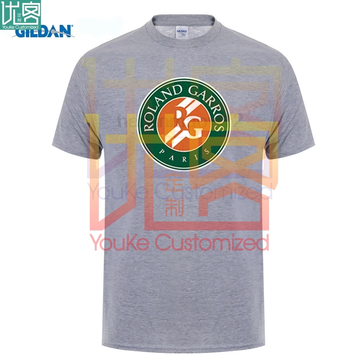 Французский открытый стадион футболка с коротким рукавом из красной глины