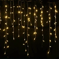 5m outdoor christmas light curtain icicle string light droop 0 4 0 6m garland curtain lamp holiday decoration for home window