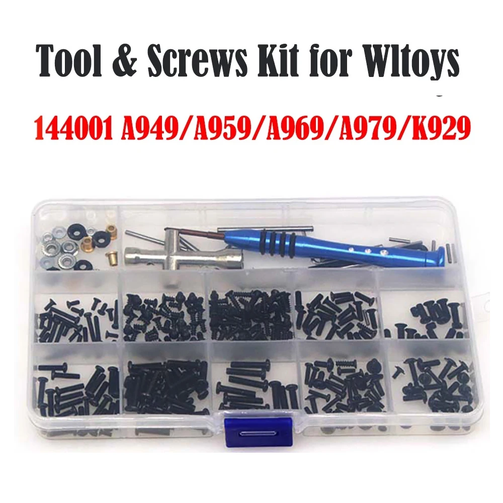 

WLtoys 144001 124018 124019 1/14 1/12 M2 M2.5 M3 Screw Fastener Kit Cross Sleeve Hex Wrench Swing Arm Pin Screws For A959/A979