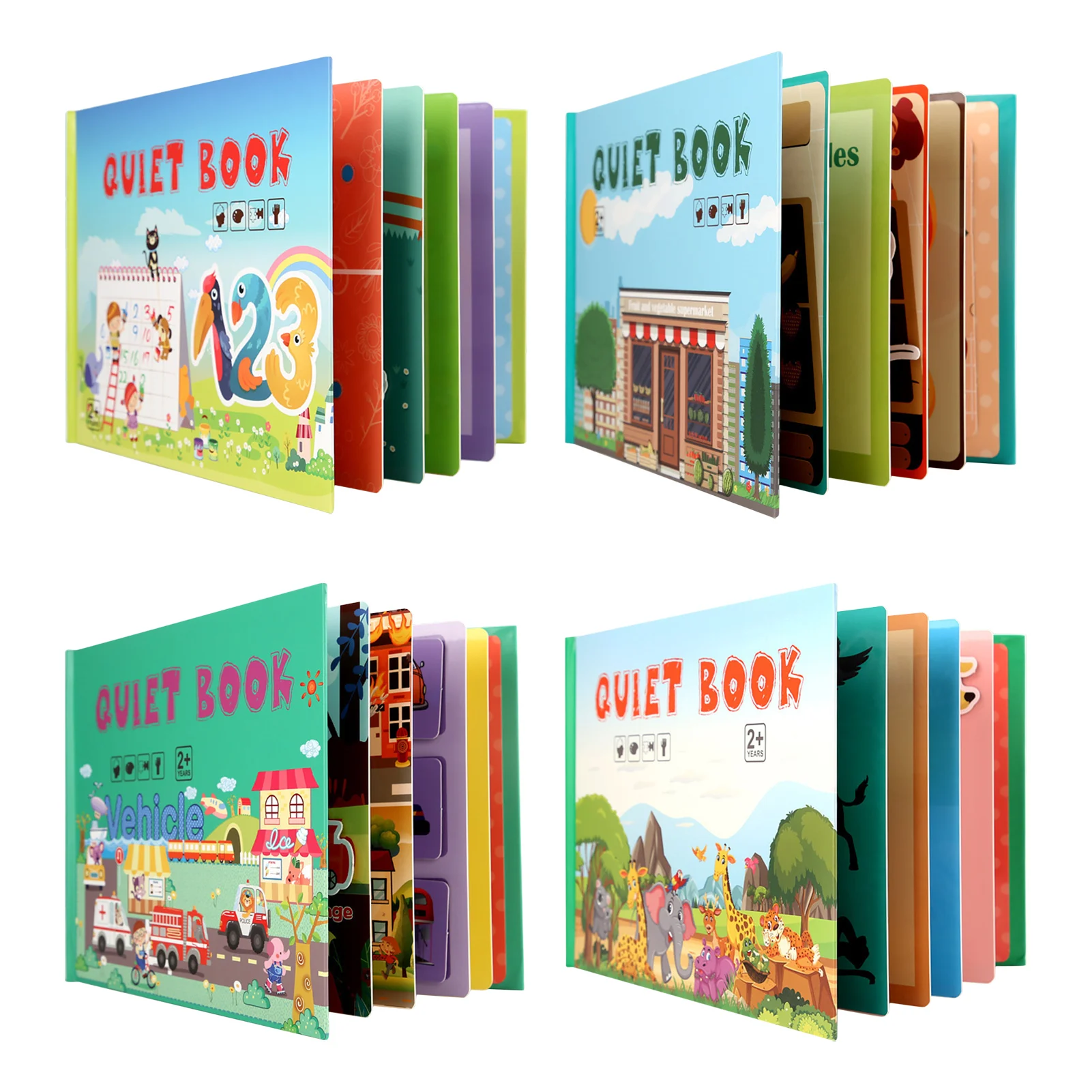 

Тихая книга Монтессори, игрушка Velcros, Детские занятые доски для раннего развития, обучающая игрушка, игра-головоломка, Детский Рождественск...