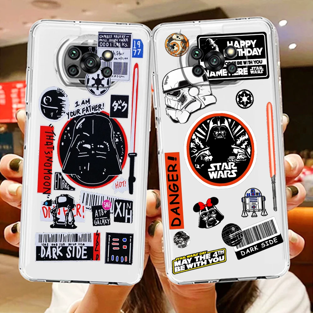 

Cool Jedi Knight Star Wars Phone Case For Xiaomi Mi Poco X4 X3 X2 NFC F4 F3 F2 F1 GT M4 M3 M2 Pro C40 C3 Transparent TPU Cover