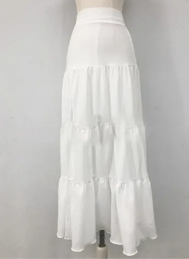 Корейская летняя версия 2024 новая ретро сексуальная длинная юбка с боковым