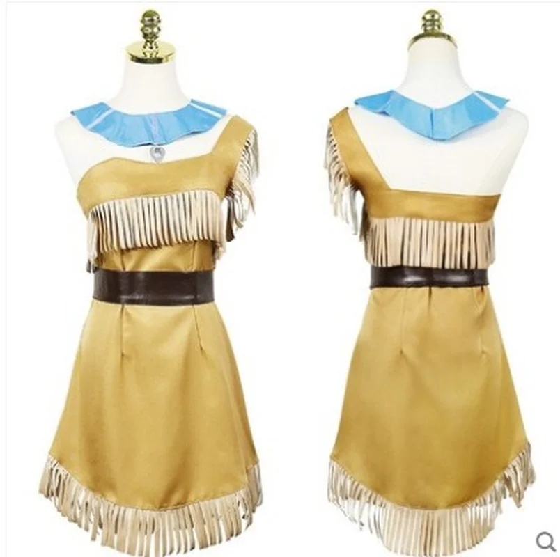 Взрослый женский костюм для косплея из аниме-фильма матоака Покахонтас платье