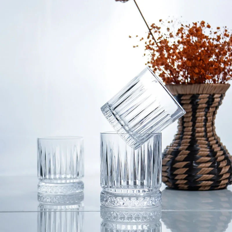 

Whiskey glass crystal glass household water glass ins foreign wine glass rotating wine glass beer glass drinking utensils