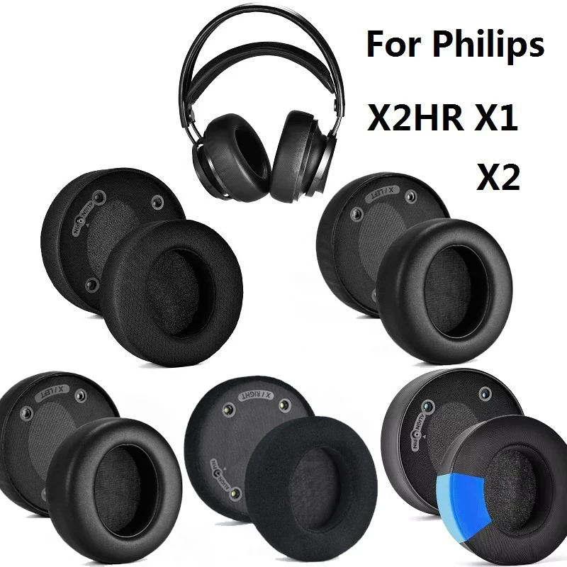 Фото Амбушюры протеиновая кожа для наушников Philips Audio Fidelio X2HR X1 X2, мягкая пенопластовая подушка, охлаждающий гелевый чехол, качественные амбушюры №1
