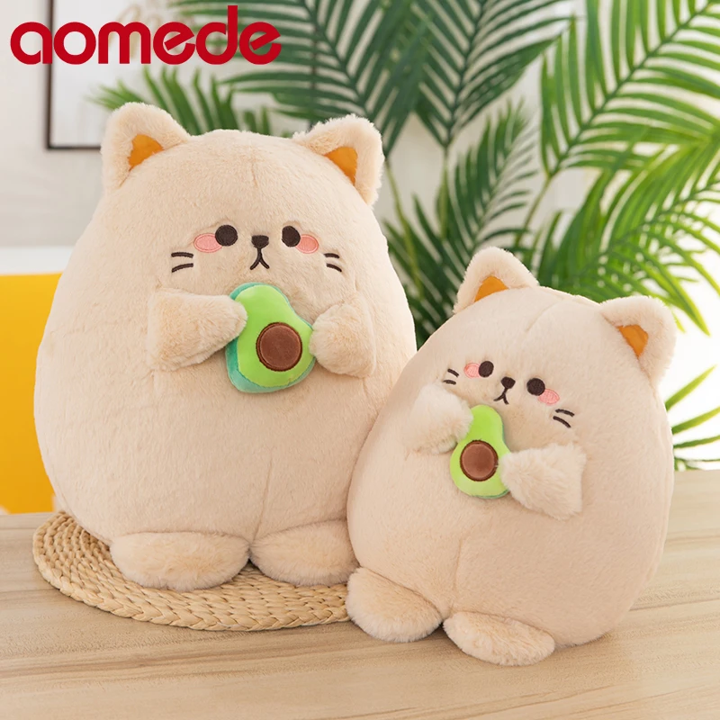 

45cm Cute Soft Butter Cat Plush Toys Office Nap Stuffed Animal Pillow Home Comfort Cushion Christmas Gift Doll for Kids Girl