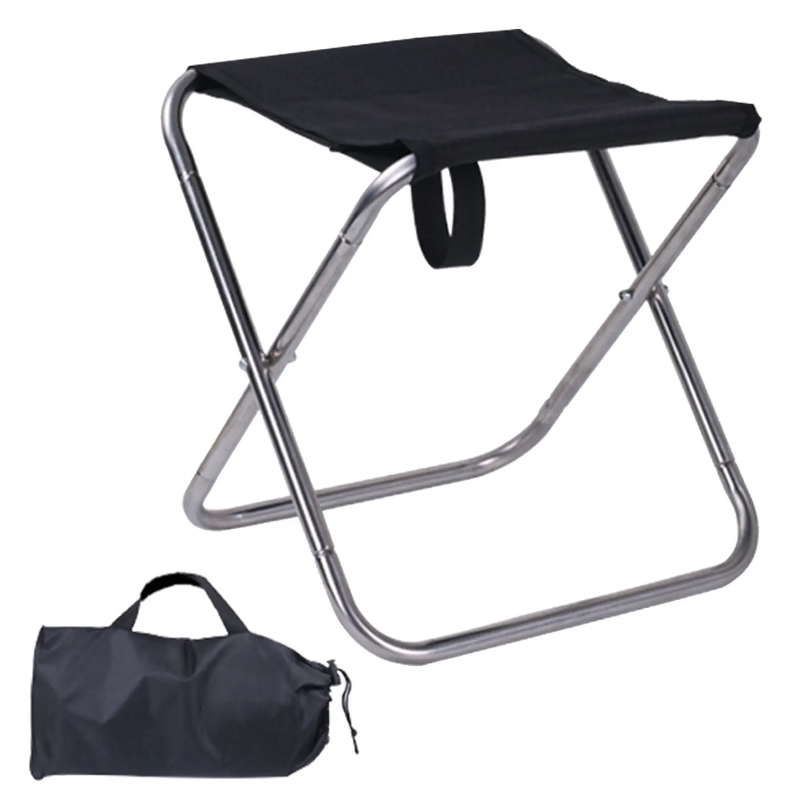 

Travel BBQ Fishing Stainless Steel Large 11inch Carry Bag Lightweight Folding Stool Outdoor Camping Hiking Portable Universal