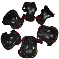 6pcsset skateboard ice roller skating protective gear elbow pads wrist guard cycling riding knee protector for kids men women