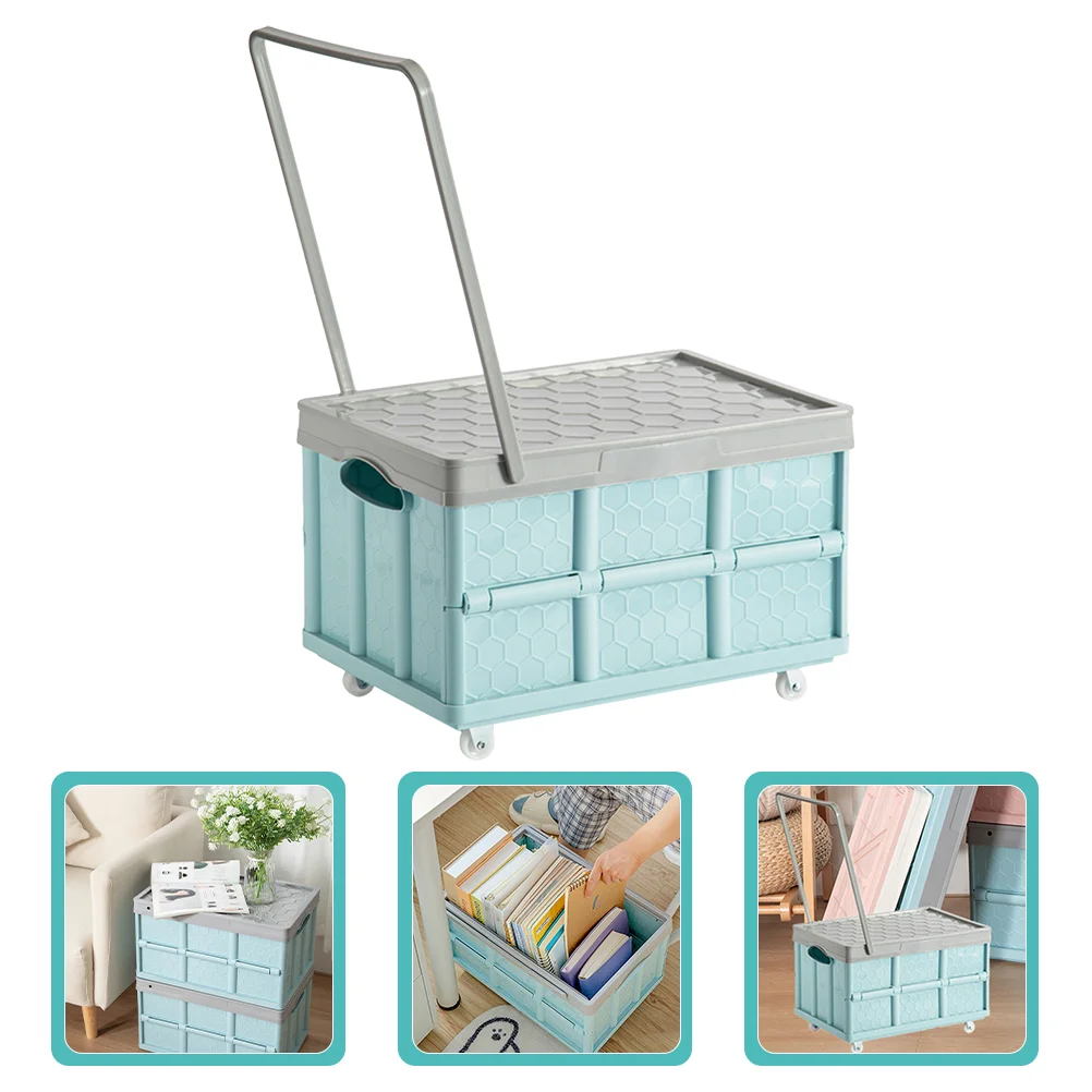 

Storage Folding Rolling Crate Box Utility Stackable Portable Gallon Containers Cabinet Cart Foldable Basket Crates Camping Bins