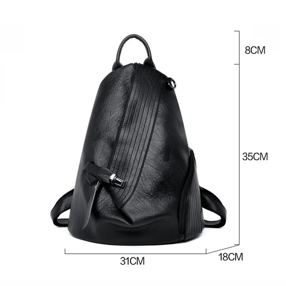 Рюкзак женский из овечьей кожи сумка на плечо для девушек большой