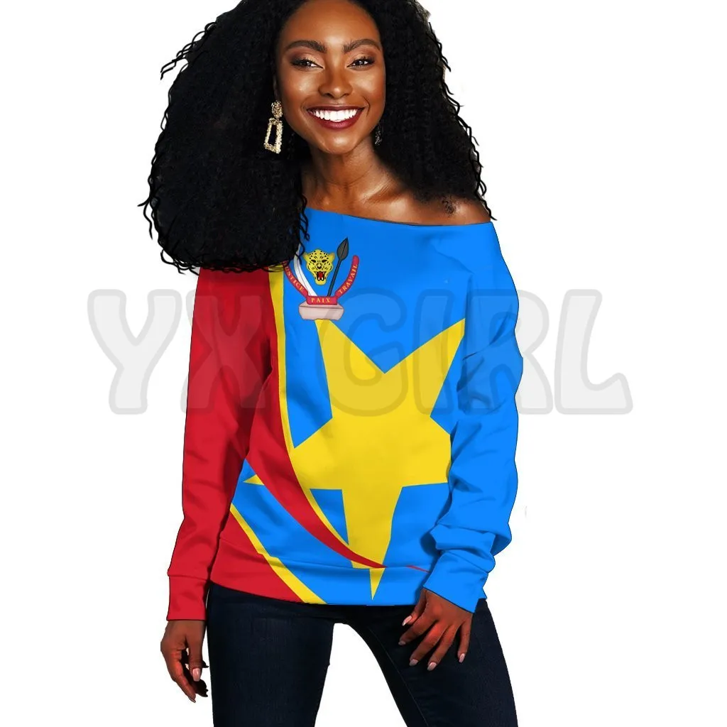 YX GIRL Greek Life Dr Congo Arch Style 3D Printed Novelty Women Casual Long Sleeve Sweater Pullover