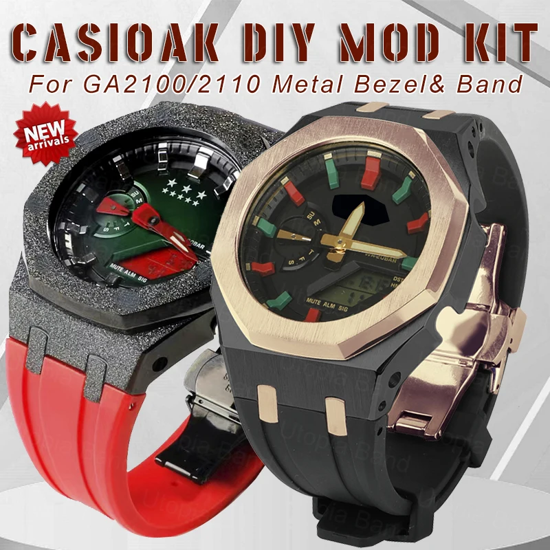 

Stainless Steel Case for Casioak GA2100 Mod Kit Gen3 Gen4 Metal Band Modified Watch Strap For Casioak GA2110 Replacement Gen4