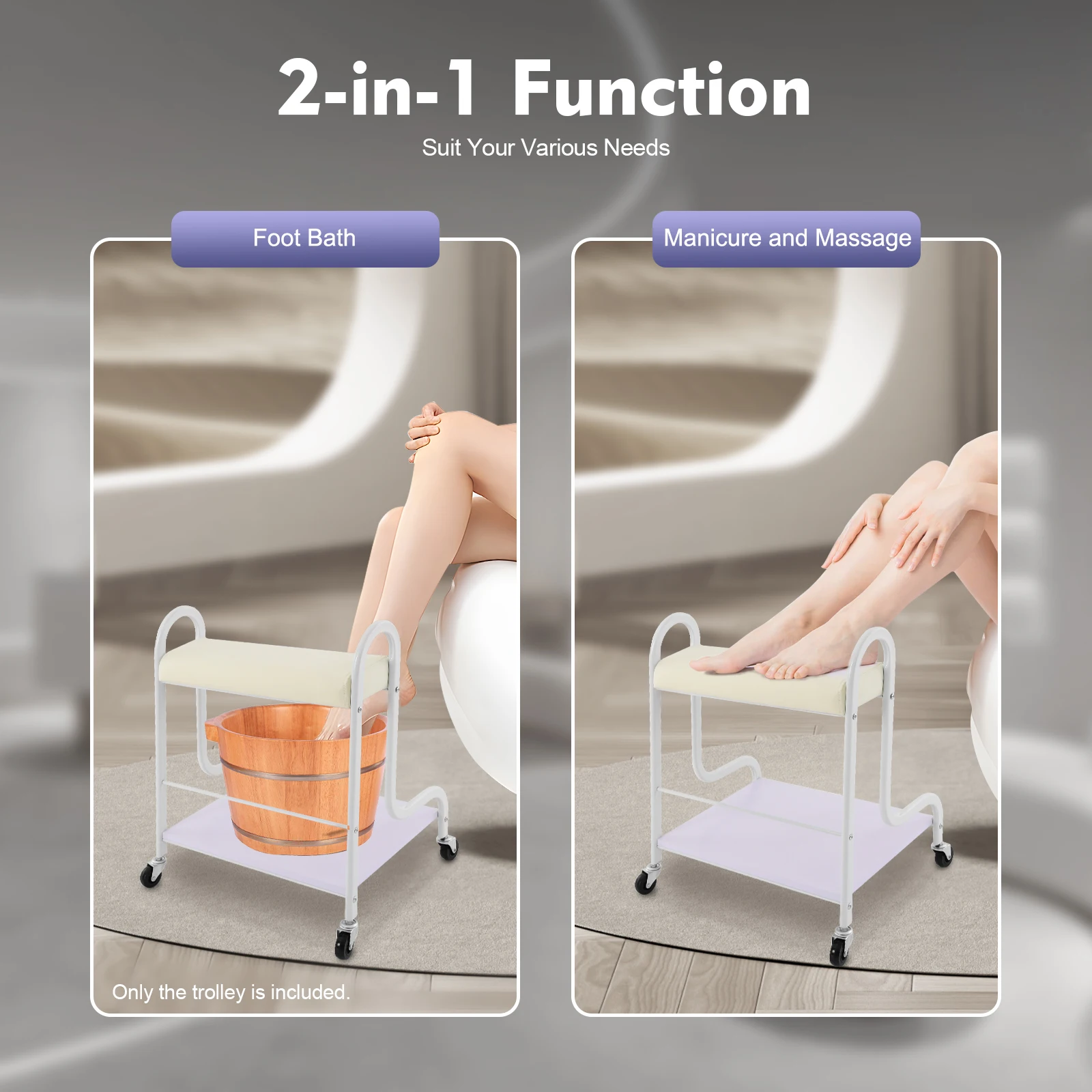 Салон красоты ванна для ногтей или ног спа портативная тележка ванны подставка