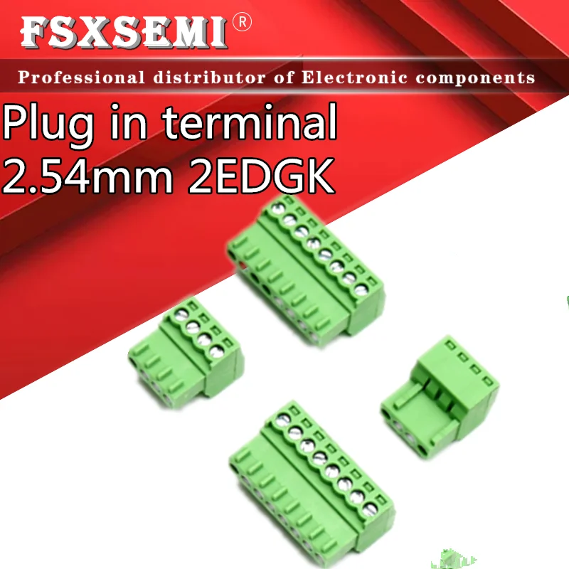 

KF2EDGK 2.54mm 2EDGK Plug in terminal connector plug connection terminal 2P 3P 4P 5P 6P 7P 8P 9P 10P 12P 14P 16P