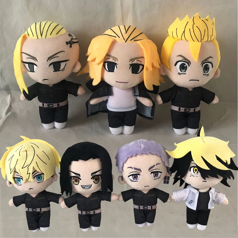 

Anime Tokyo Revengers Plush Toys Sano Manjirou Haitani Rindou Ryuuguuji Ken Sendou Atsushi Stuffed Dolls Plushie Figure Gifts