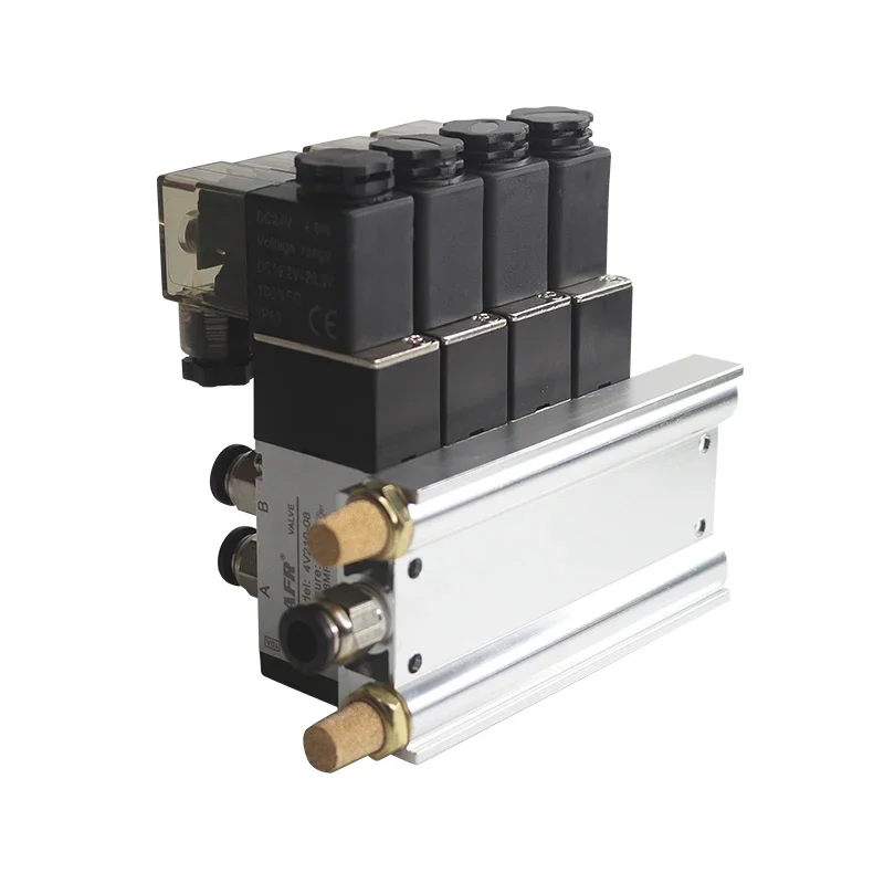 4V310-10 DC24V 12V 2 положения 5-сторонний Четырехместный Соленоидный клапан алюминиевый