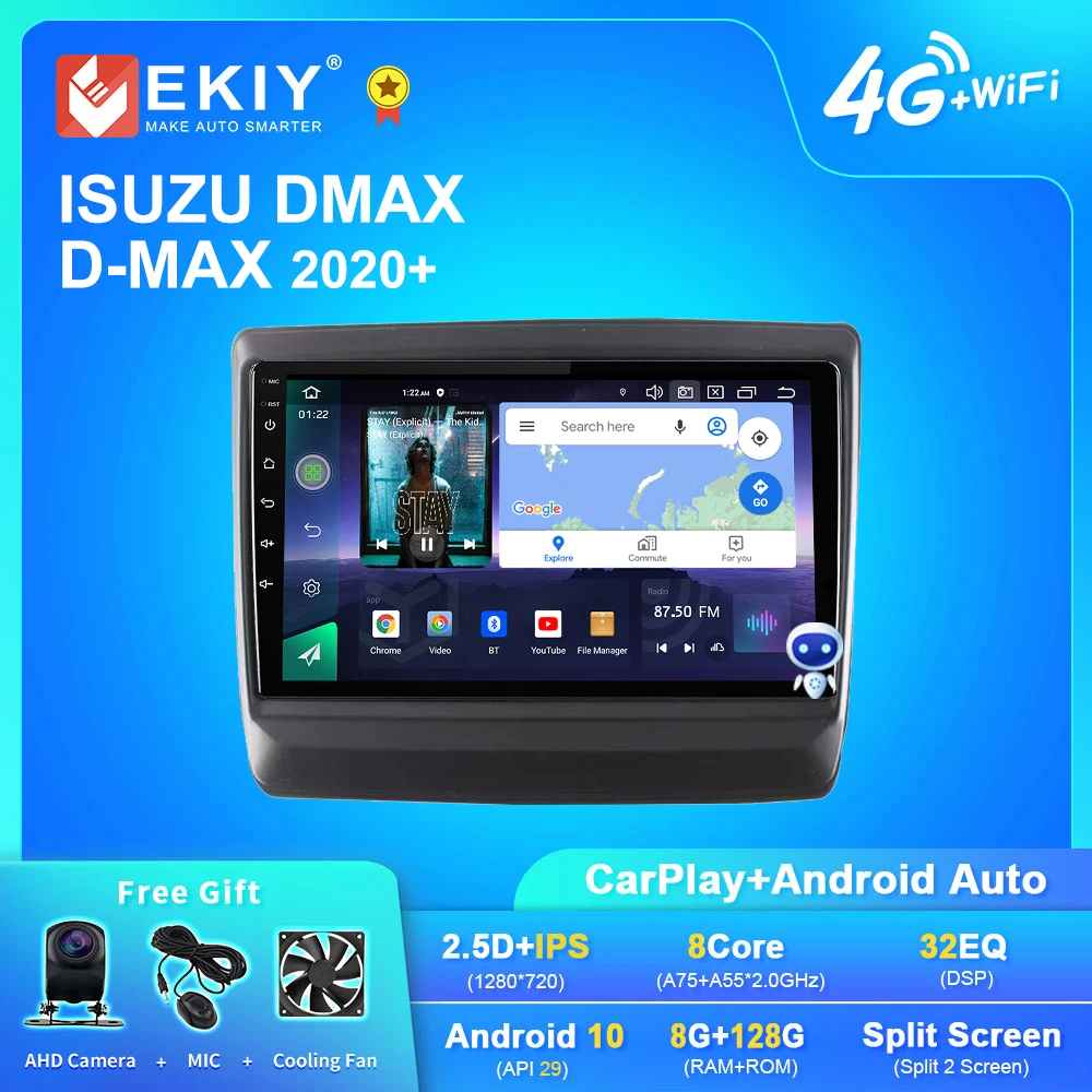 

Автомагнитола EKIY Q7 Android 10 для ISUZU DMAX D-MAX 2020 + стерео Мультимедийный плеер стерео GPS Навигация стерео Carplay Авто No 2Din DVD