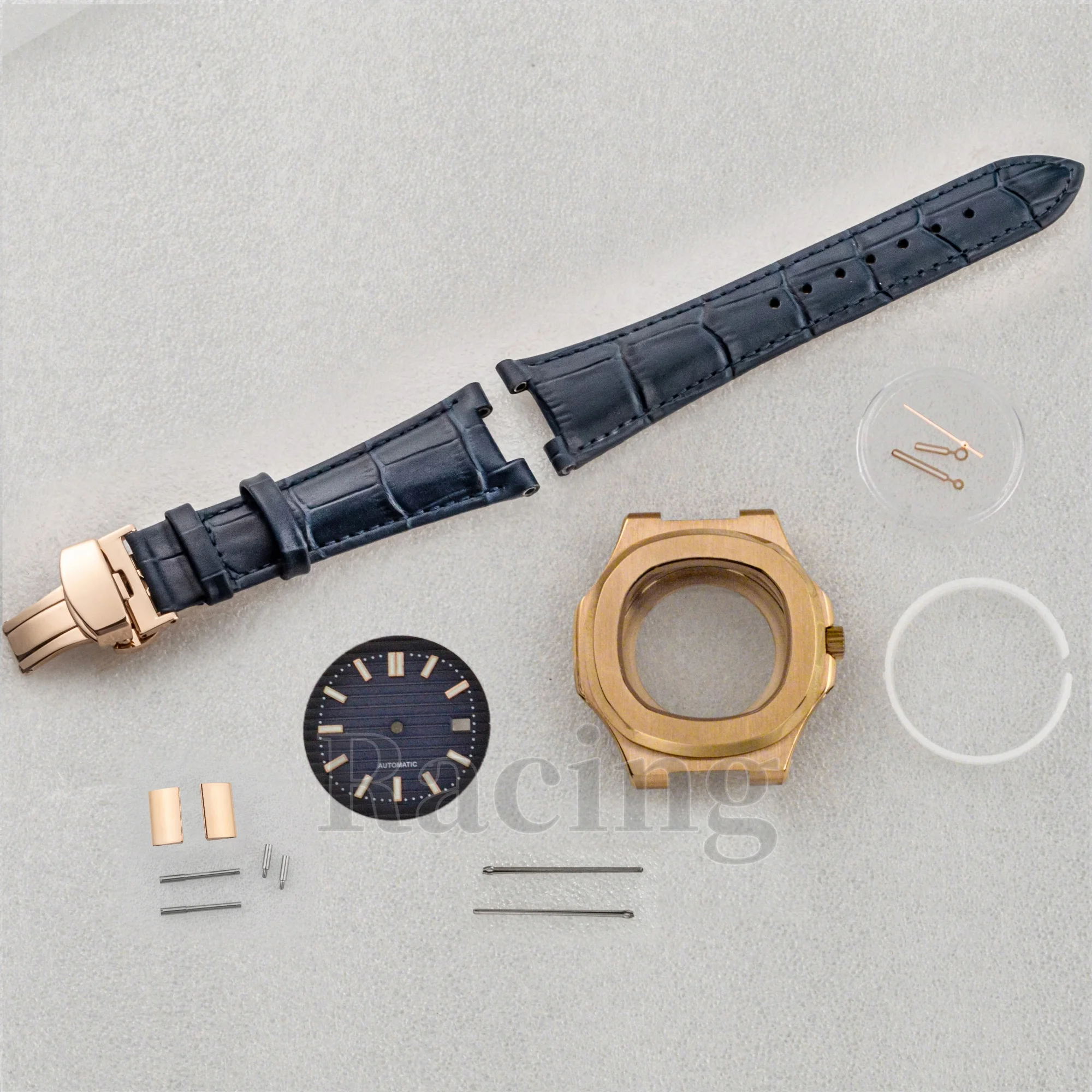 Корпус NH35 корпус для часов 41 мм ремешок из натуральной кожи светящийся циферблат