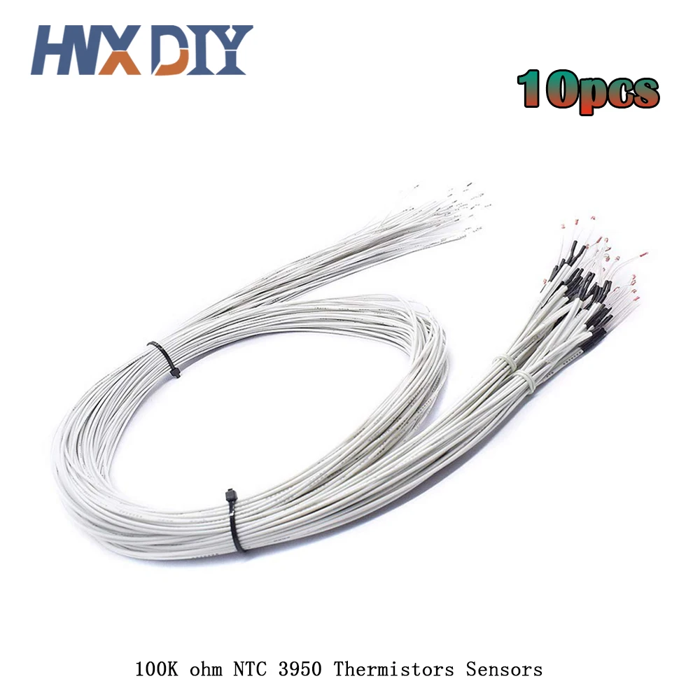 

10pcs 3D Pringter 100K ohm NTC 3950 Thermistors Sensors with Cable 3D Parts For Reprap Mend Part Temperature Accessories